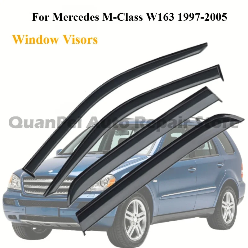Practical Rain Guards For Mercedes M-Class W163 1997-2005 Original Match Anti-deformation Durable Car Accessories