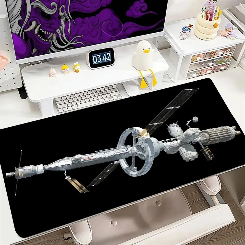 

Коврик для мыши Star Warship 900x400 мм, большой игровой коврик для мыши, геймерский резиновый коврик против морщин, противоскользящий нижний настольный коврик