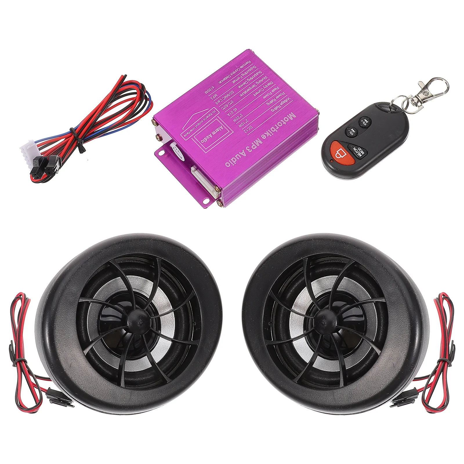 

1Set Motorcycle Audio Sound System Wireless Speaker Motorcycle Stereo Phone Music Playback Volume Control