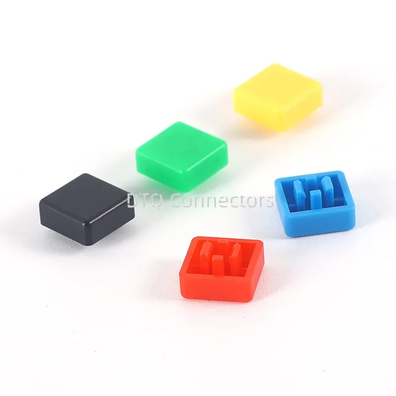 컬러 스퀘어 촉각 스위치 단추 캡, 6x6x7.3mm 스퀘어 헤드 모자, A66, 8x8x4.4mm, 50 개