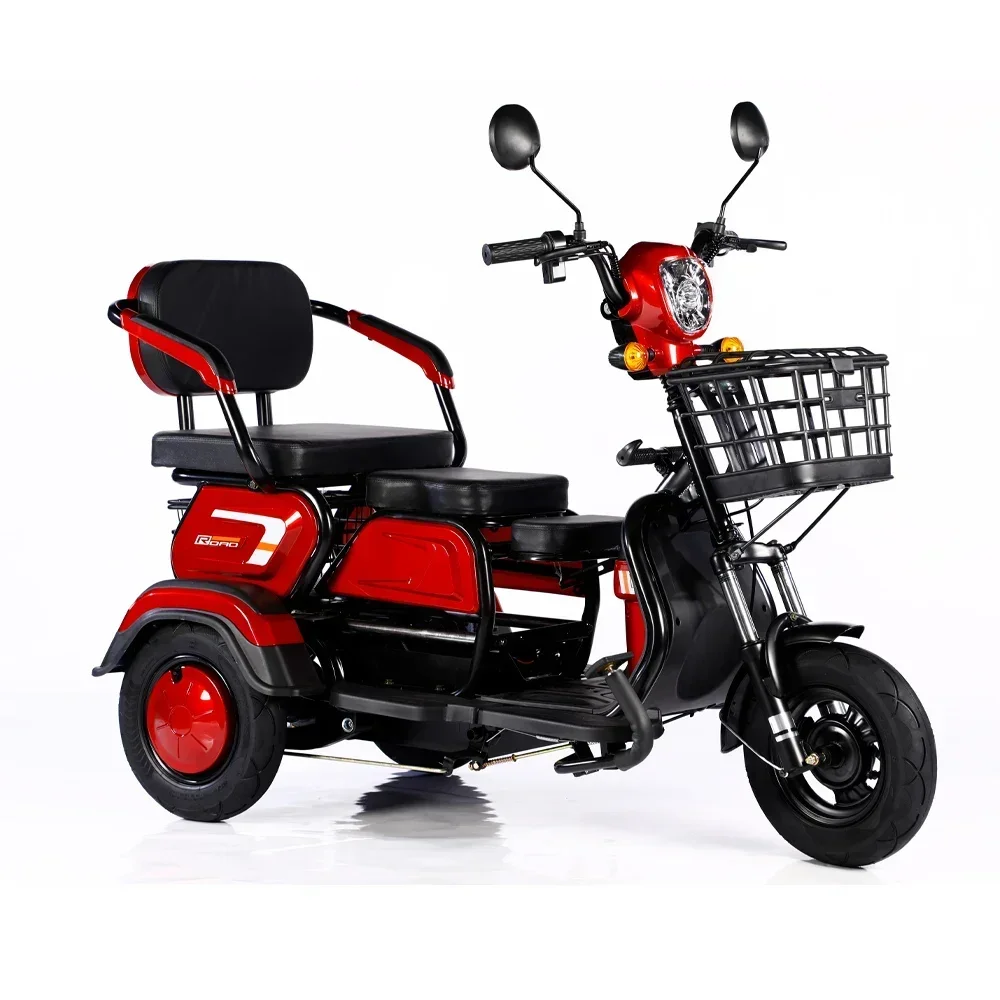 2025 Hot Sale 600W 48V 3 Wheel Electric Bicycle Adult Electric Tricycle Cargo Ebike With Basket