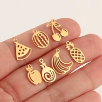 Breloques pomme/fraise/cerise/raisin, 5 pièces, pour la fabrication de bijoux, à la mode, Bracelet, boucle d'oreille, collier, accessoires faits à la main 4