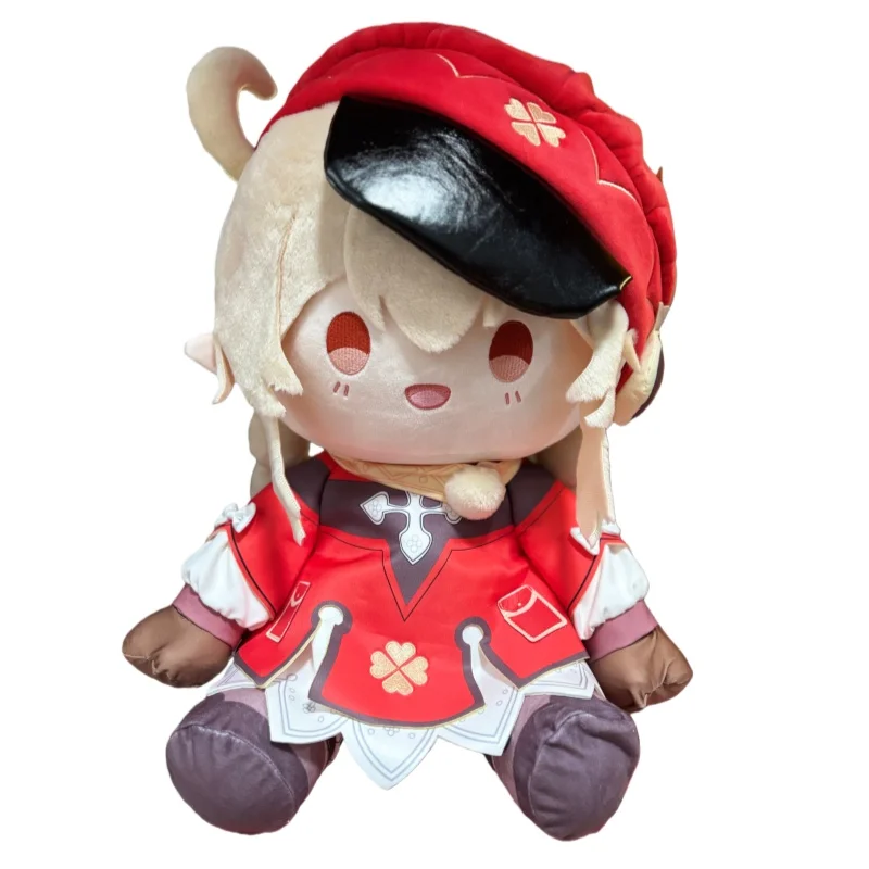 

40cm Klee Doll Game Genshin Impact Cute Sitting Posture Plush Ornaments With Clothes Dress Up Outfit Pillow Cosplay Doujin Gifts