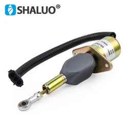 12V 24V Engine Fuel Shutdown Solenoid Valve 3930233 3928161 3930234 3964624 SA-4335-24 SOL22024 For Cummins 6ct 8.3 Komatsu