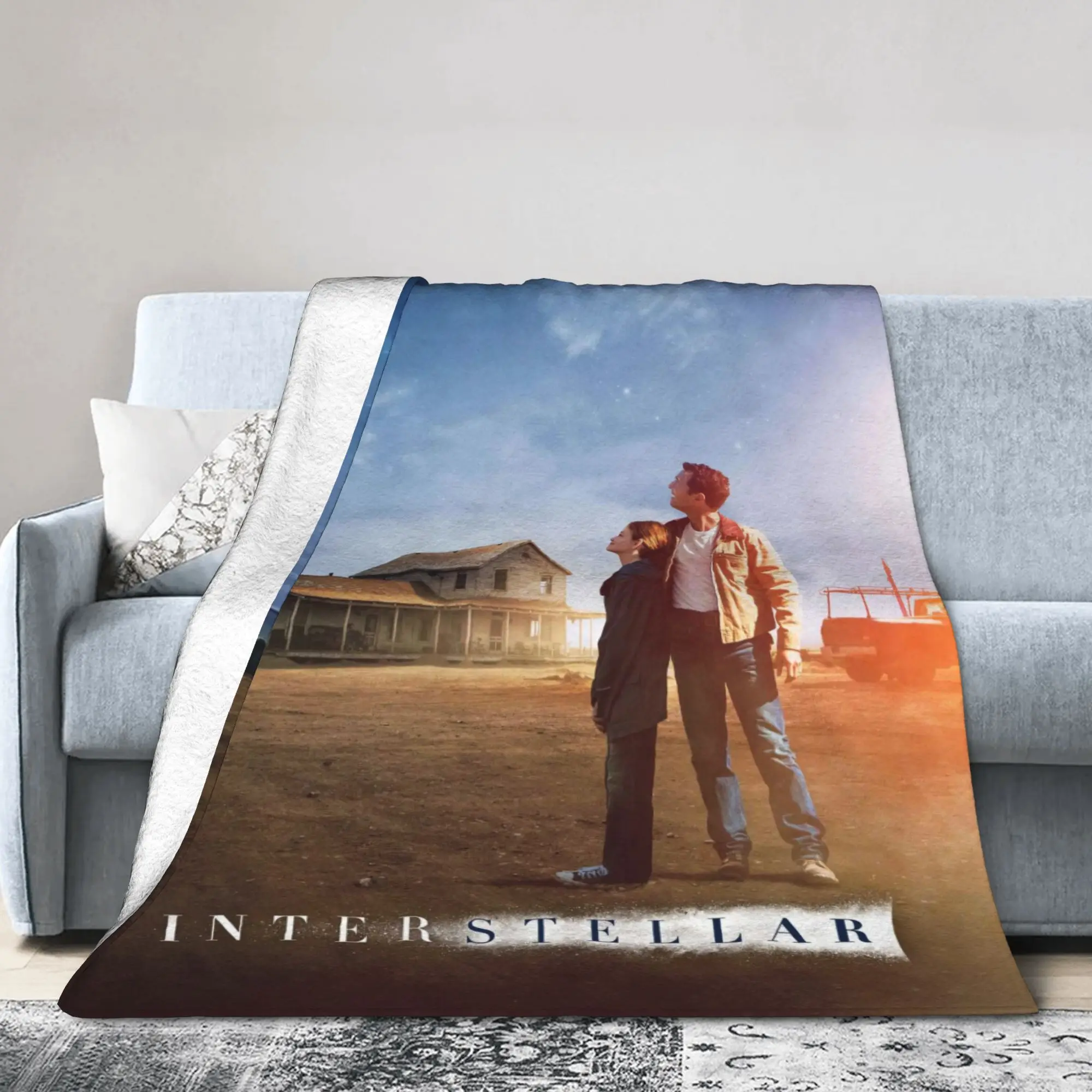 Interstellar Movie Plush Blankets Boy Girl  Flannel Throw Blanket For Couch Chair Warm Soft Customized Quality Bedspread Gift