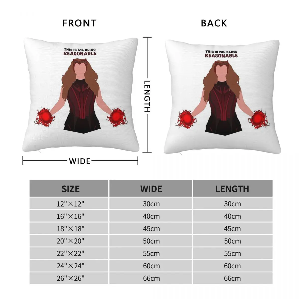 This Is Me Being Reasonable Square Pillowcase Polyester Linen Velvet Creative Decorative Throw Pillow Room Cushion Cover