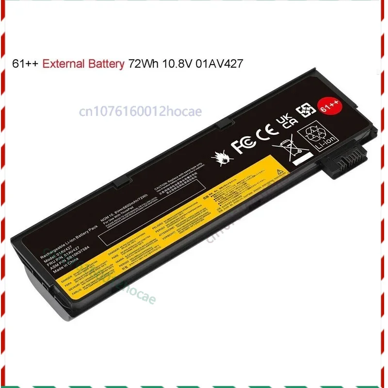 

61++ 72Wh 10.8V Battery for ThinkPad TP25 T470 T570 T480 T580 A475 A485 Fast ship