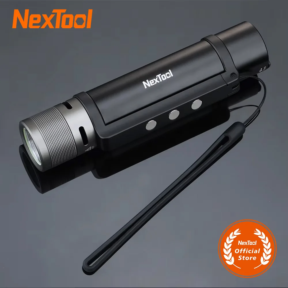 

NexTool 6-in-1 Outdoor 1000lm Side-light Zoomable Alarm Flashlight S.O.S Light Rechargeable Mobile Power Bank Magnetic Camping