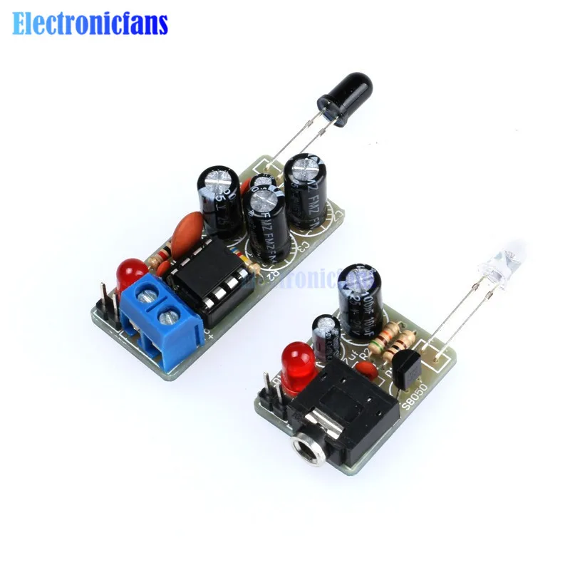 4-12V Wireless Infrared Sound Transmission 0.5W-10W Driver Speaker Transmitter Receiver IR Channel Radio Transmission