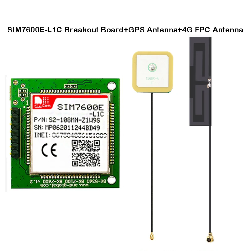 SIMCOM SIM7600E-L1C Breakout Board low cost SIM7600E LTE Cat1 module core board LTE-FDD B1 B3 B7 B8 B20 EMEA Korea Thailand