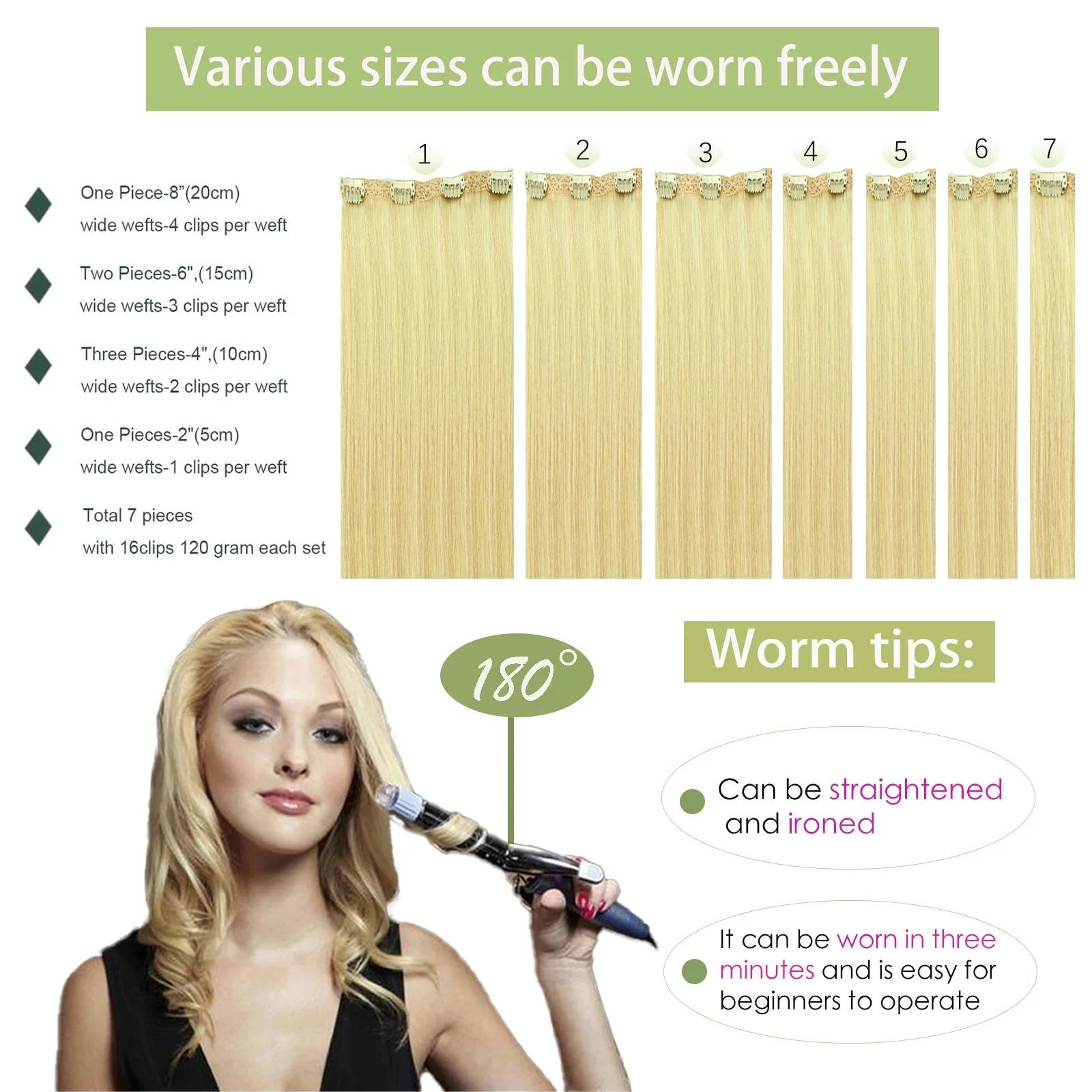 Doğal Siyah Düz PU Klipsli Saç - Seamless Clip In Hair Extensions Human Hair incelemesi ve fiyatı