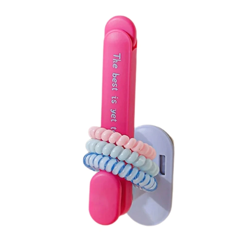 Wall Mounted Storage Rack Adjustable Hair Accessories Holder Adhesive Organizers