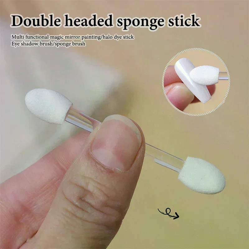 10 pezzi applicatore pennello ombretto trucco professionale spugna stick pennello cosmetico forniture cosmetiche di bellezza a doppia estremità