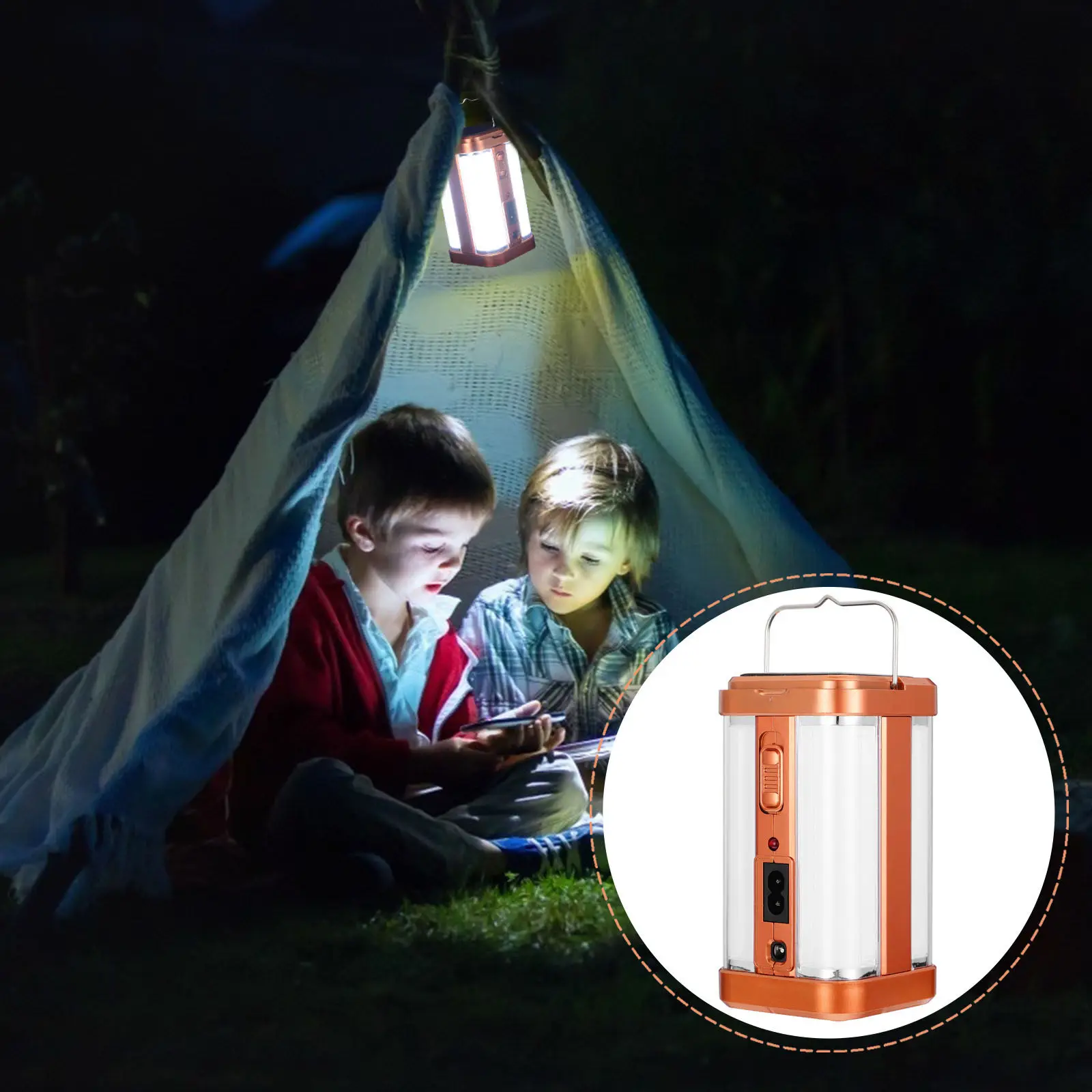 

1 шт. портативная солнечная лампа для кемпинга с четырьмя сторонами освещения, высокой яркостью, надежная, ручная, для улицы, латунная