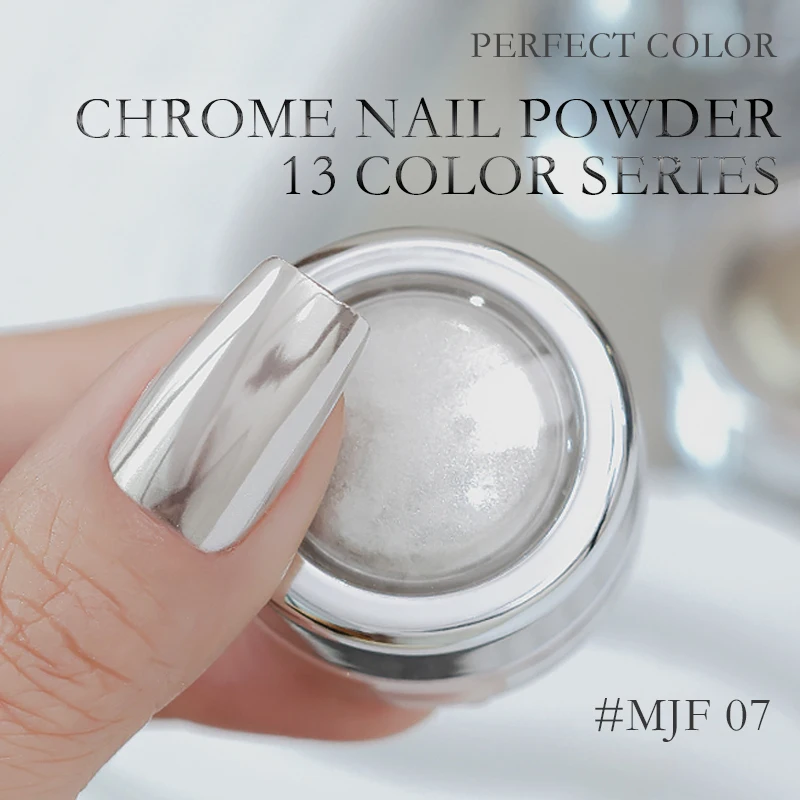 Chrom-Nagelpulver, 13-Farben-Serie, Spiegel-Metallic-Effekt, Premium-Salon-Nagelglitter, Maniküre-Pigmente für Nageldesign, 0,5 – Detail 8