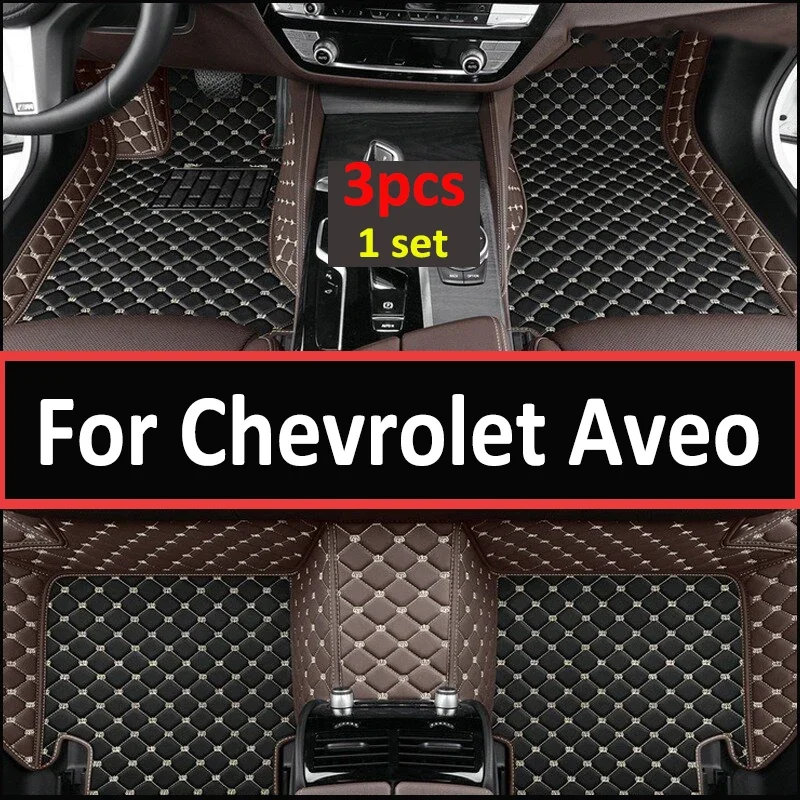 

Car Floor Mats For Chevrolet Aveo MK2 Sonic 2017 2016 2015 2014 2013 2012 2011 Auto Accessories Leather Waterproof Protector