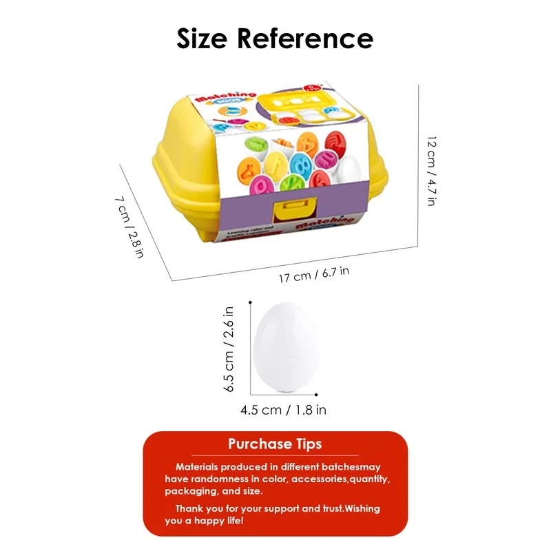 6/12Pcs Montessori Educational Toys Baby Smart Eggs For Children Color Shape Matching Recognize Toddler Intelligent Learning