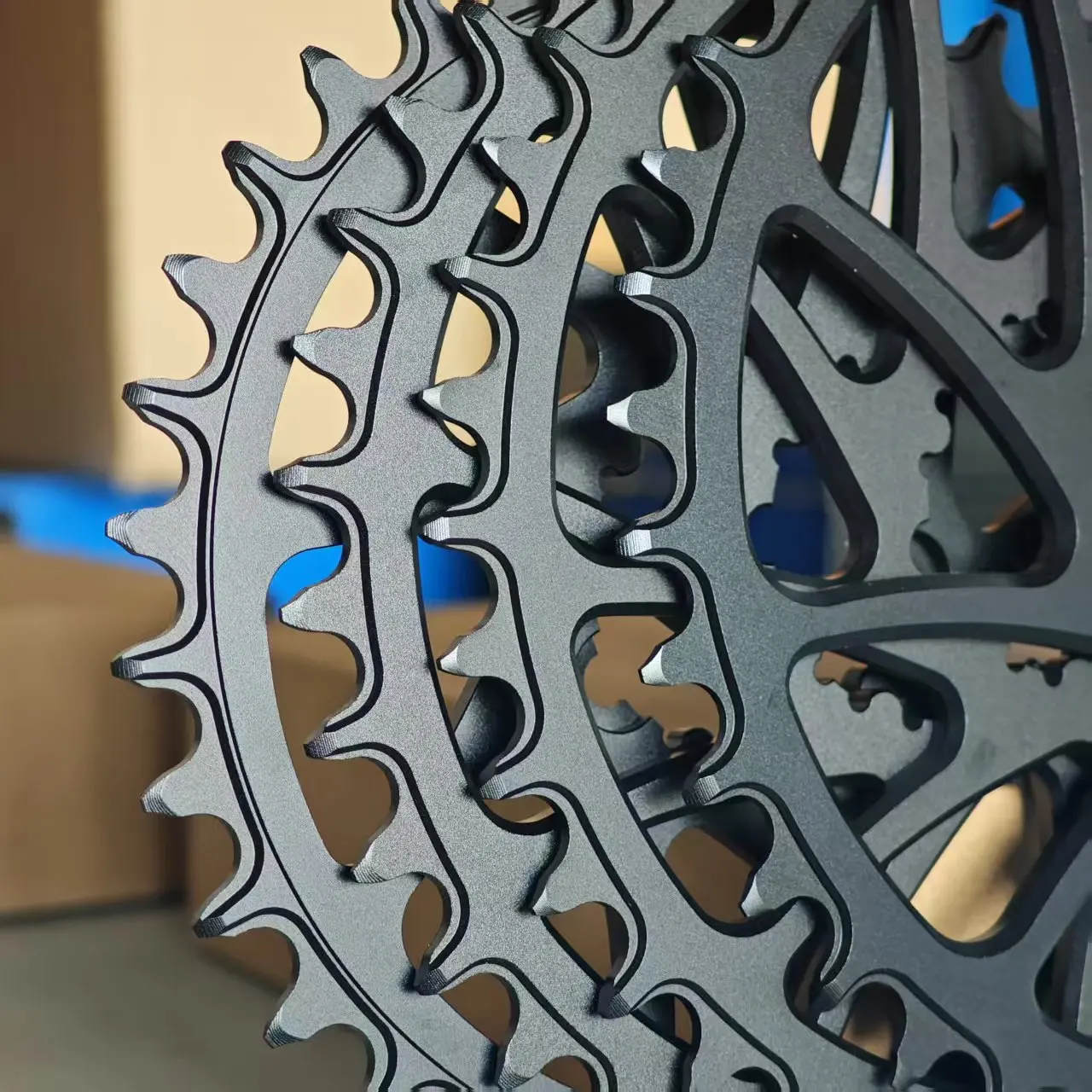 GOLDIX 0 mm versetztes Fahrradkettenblatt, schmale breite Zähne, 3-Loch-Direktmontage, 34 Zähne, 36 Zähne, 38 Zähne, 40 Zähne, für 3-Loch-Kurbelgarnitur-Fahrradteile – Detail 3