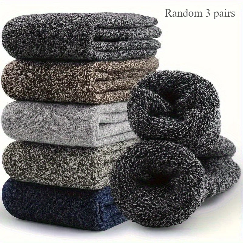 8/4/1 쌍의 야외 스키 양말, 남성용 미드솔 겨울용 따뜻한 양말, 남성용 하이킹 및 평행 양말