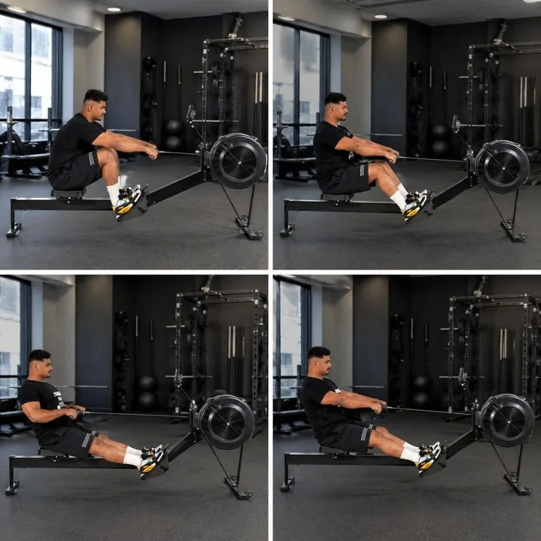 Air Rowing hine with , Horizontal Skiing Fitness Trainer, High Quality Indoor Gym io Equipment