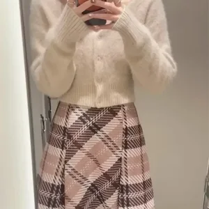 Kuzuwata neu 8 Hauptverkäufe Tweed -Röcke - №4