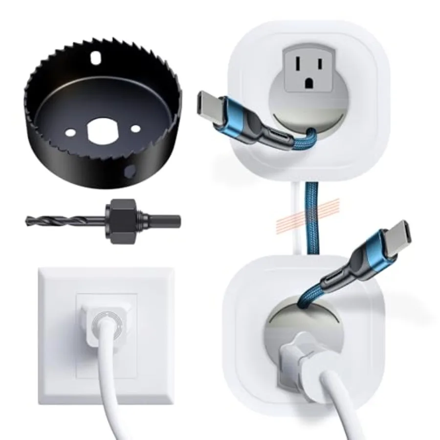 

in-Wall Cable Management Kit TV Cord Hider for Wall Mounted TV Hide TV Cords for Wall Mount TV TV Outlet Wall Kit Includes Powe