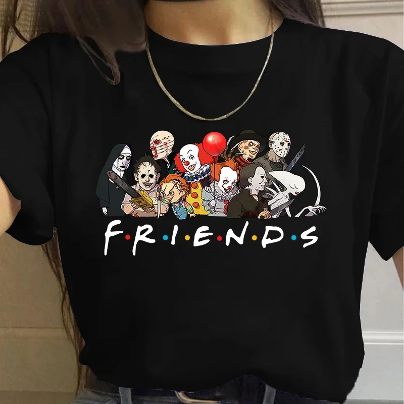 Harujuku Kawaii Friends Tv T-Shirt Plus Size kobiet koreański styl Ulzzang z lat 90. Pokaz graficzny koszulka koszulki kobiet