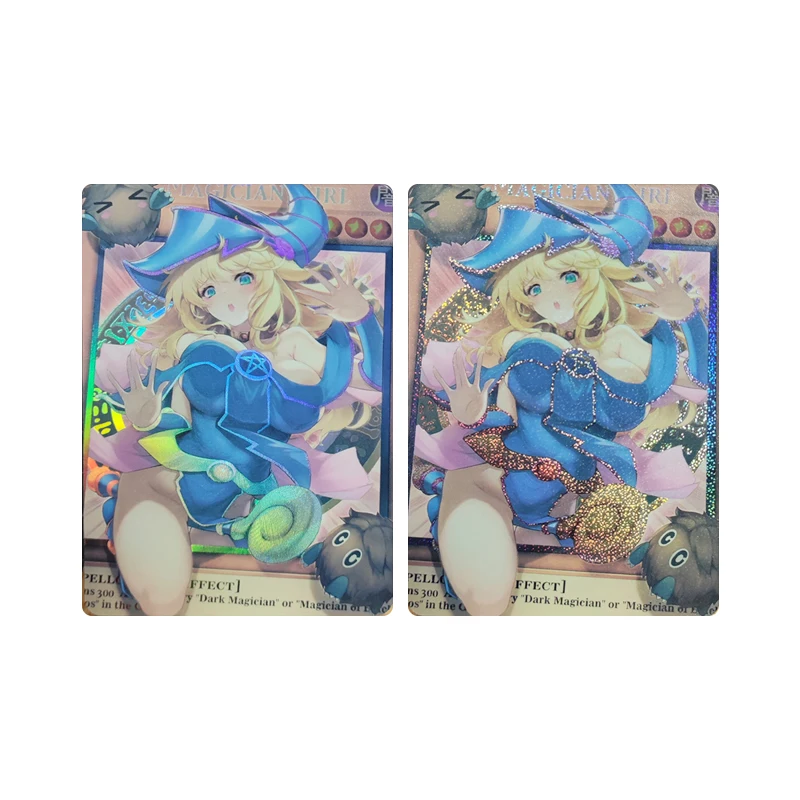 

Diy Yu-Gi-Oh! Black Magician Girl Anime Game Collection Homemade Rare Bronzing Collection Flash Card Cartoon Board Game Toys