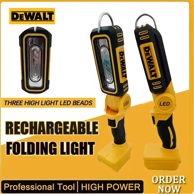 

Многофункциональный портативный кемпинговый фонарь DEWALT с углом освещения 90 градусов, аварийный фонарик, складной рабочий светильник, инструмент