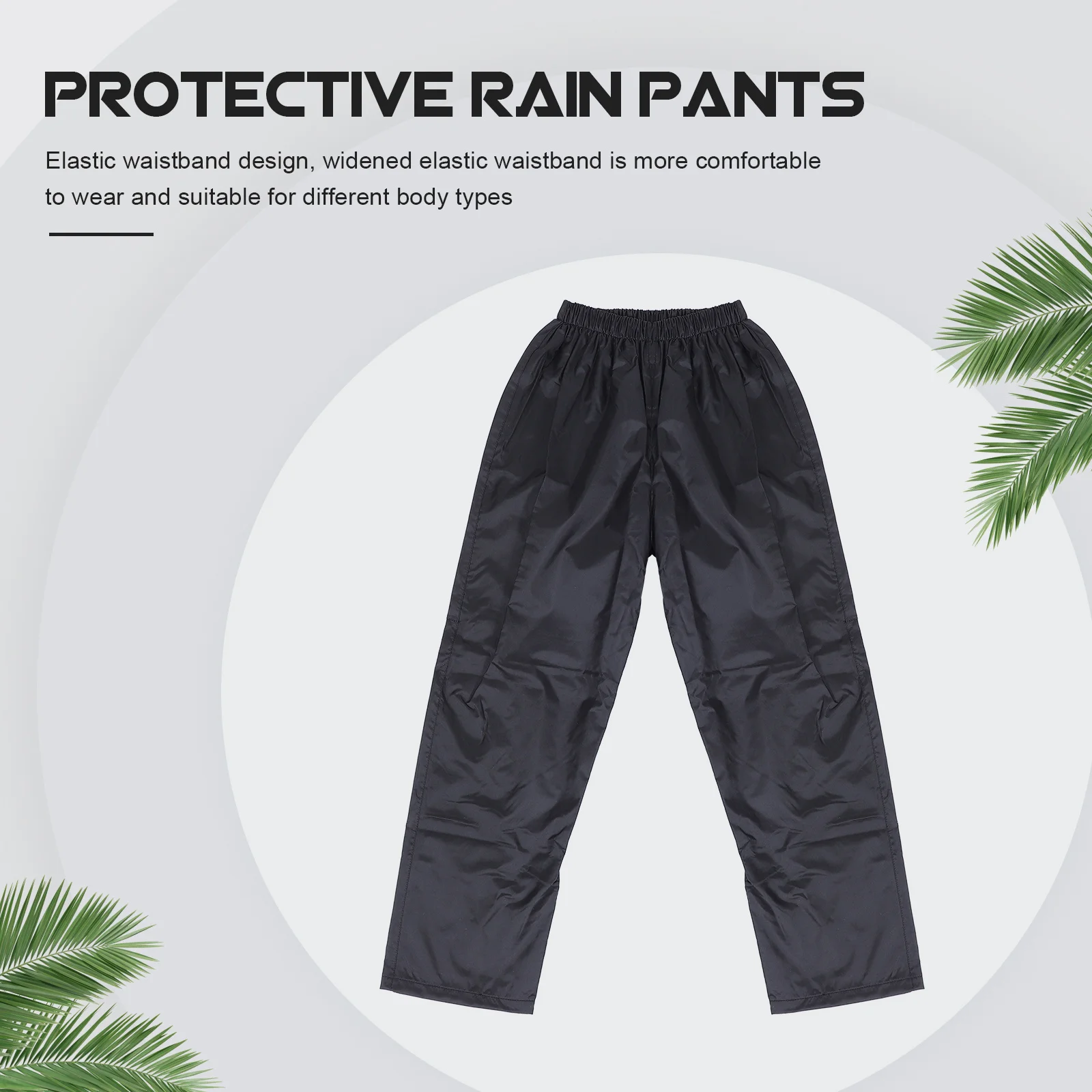 

1pc Wear-Resistant Rain Pants Waterproof Outdoor Hiking Cycling Camping Trousers For Adult Work Travel Fishing