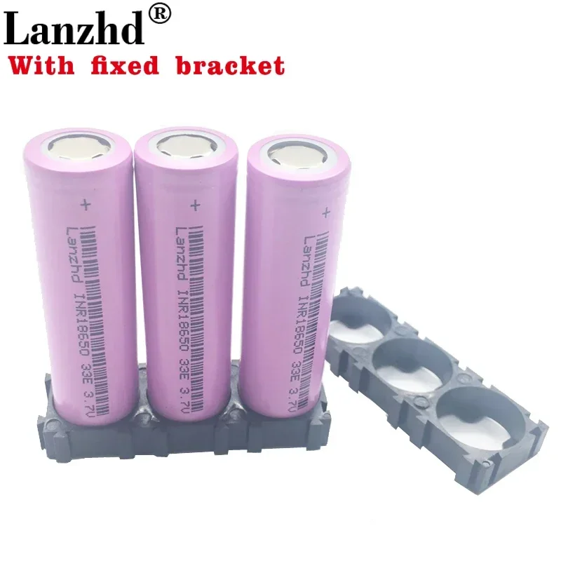 10PCS 18650 Batteries 3.7V Li ion 3300mAh 18650 battery and fixed bracket 18650 Holder with Splicing Bracket