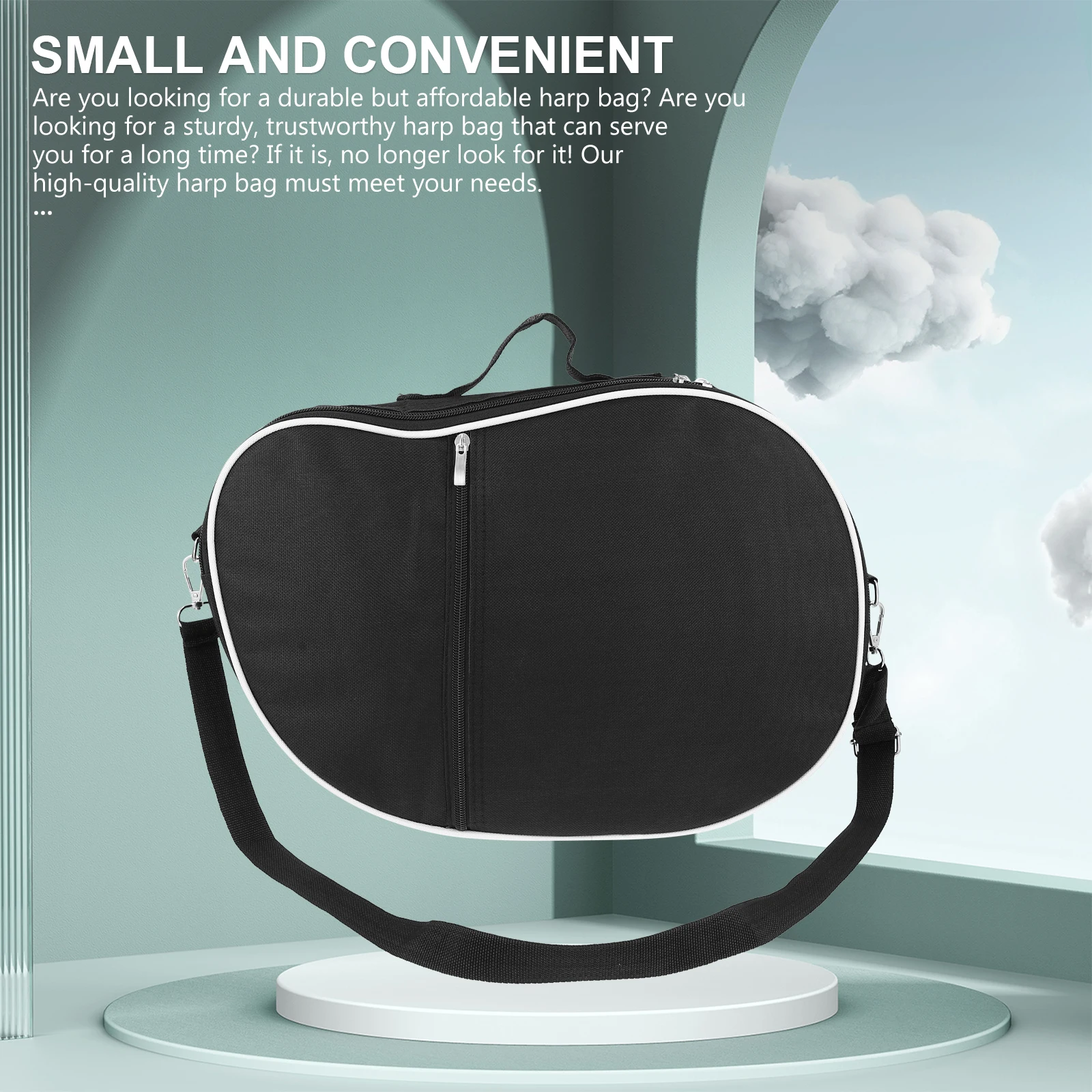 

Little Harp Storage Bag Compact Lyre Carry Musical Instrument Case Canvas Lightweight Durable Portable Travel School Collection