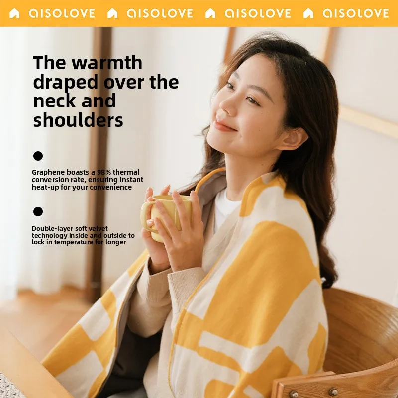 

Шаль с подогревом, термошаль, тепловой компресс, перезаряжаемый шарф с подогревом, ветрозащитное теплое одеяло DR-127