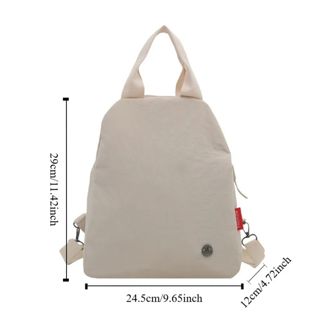 

Creative Small Pack Sport Nylon Backpack Solid Color Handbag Solid Color Shoulder Bag Korean Style Retro Backpack Children