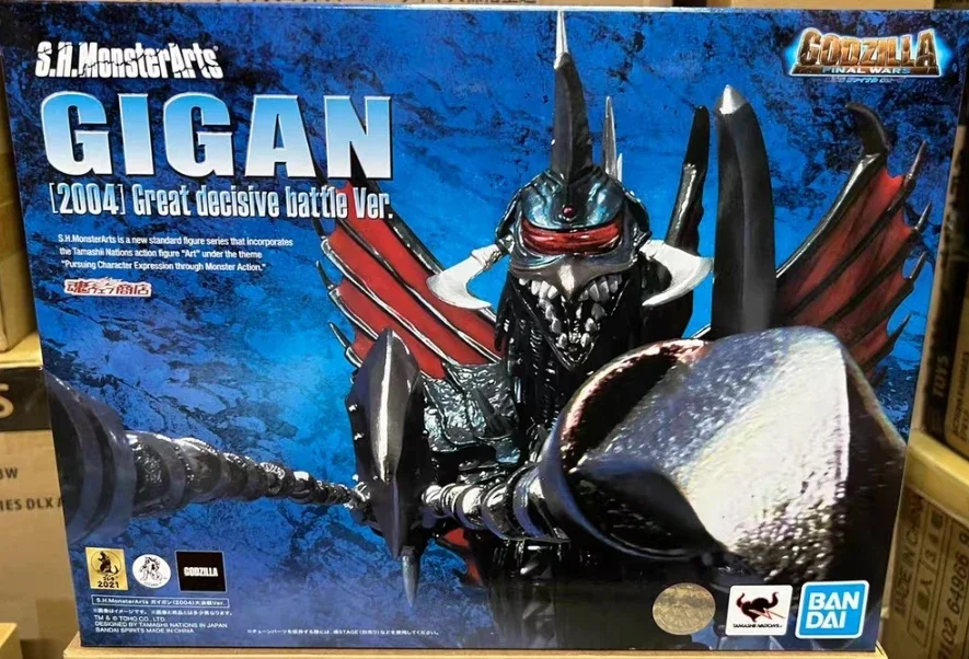 BANDAI SPIRITS S.H.MonsterArts 2004 GIGAN 18 ซม. ของแท้รุ่นสะสมของเล่นของขวัญ