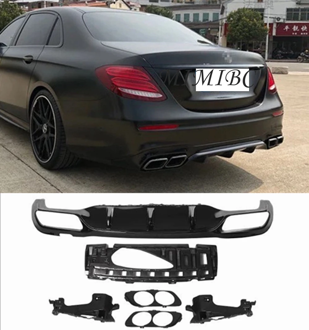 

FOR Benz E class W213 2016- 2019 Standard Change to E63 E53 Car Diffuser With Exhaust Tips Rear Bumper Fit