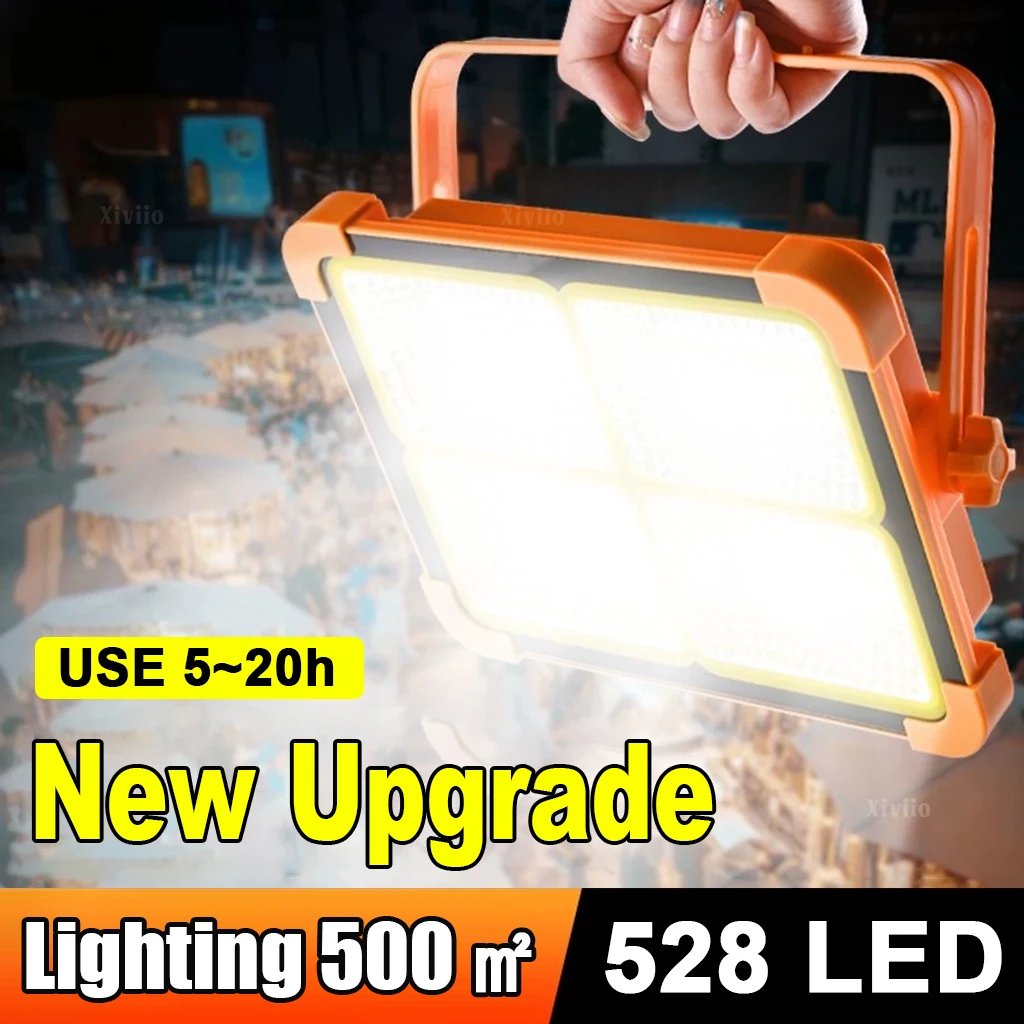 

Solar Camping Light Type-c Rechargeable Spotlight Powerful Outdoor LED Solar Light 20000mah Tent Light Portable Lantern