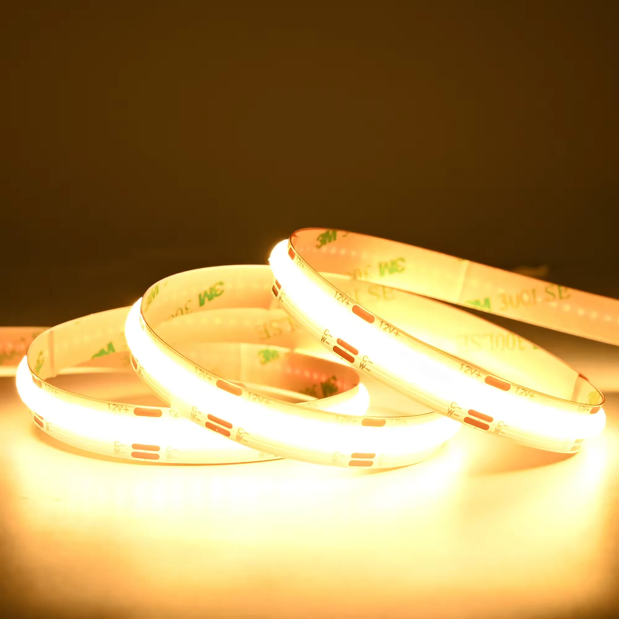 COB LED Strip Lights 608 LEDs/m CCT Flexible Dimmable 2700K to 6500K & 784LEDs/M RGBW  Colorful Tape FOB LED for Indoor Room
