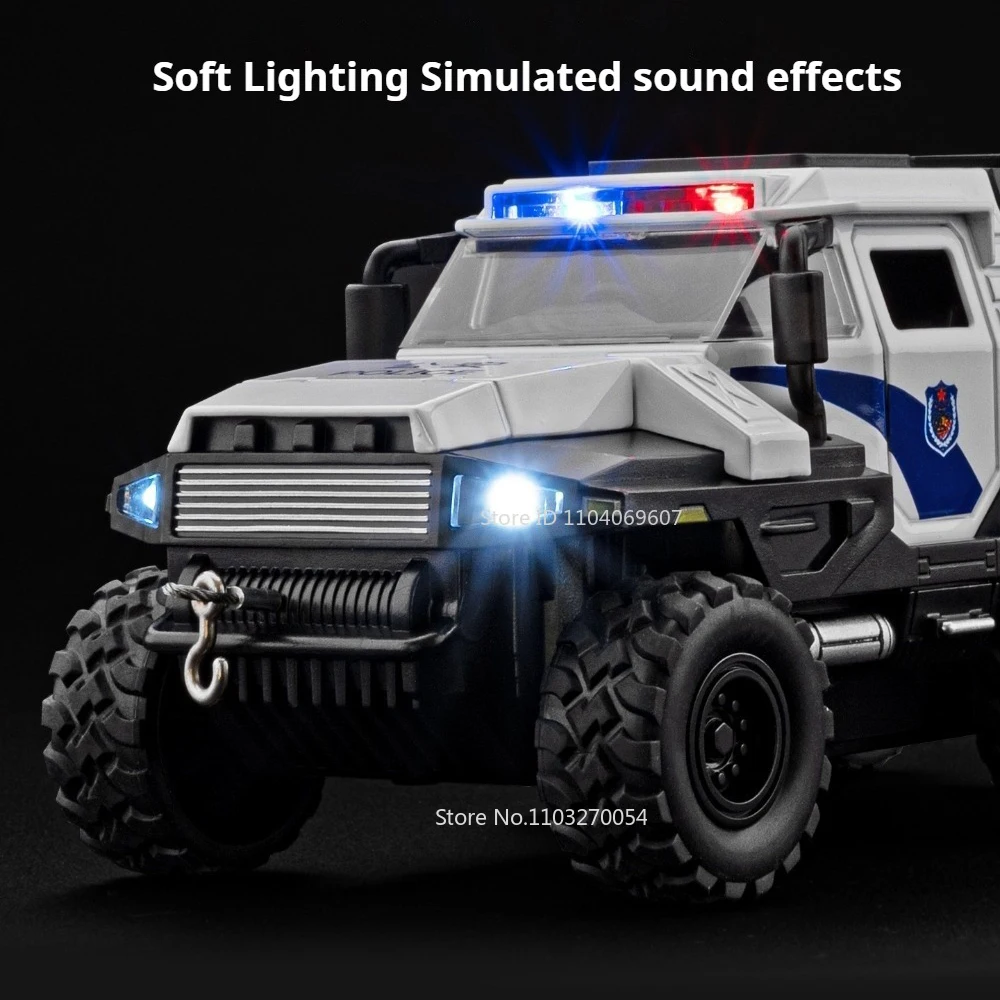 1:32 Conqueror Dongfeng Mengshi Armored Vehicle Diecast Model Alloy Toys Doors Opened Sound Light Pull Back Car Christmas Gifts
