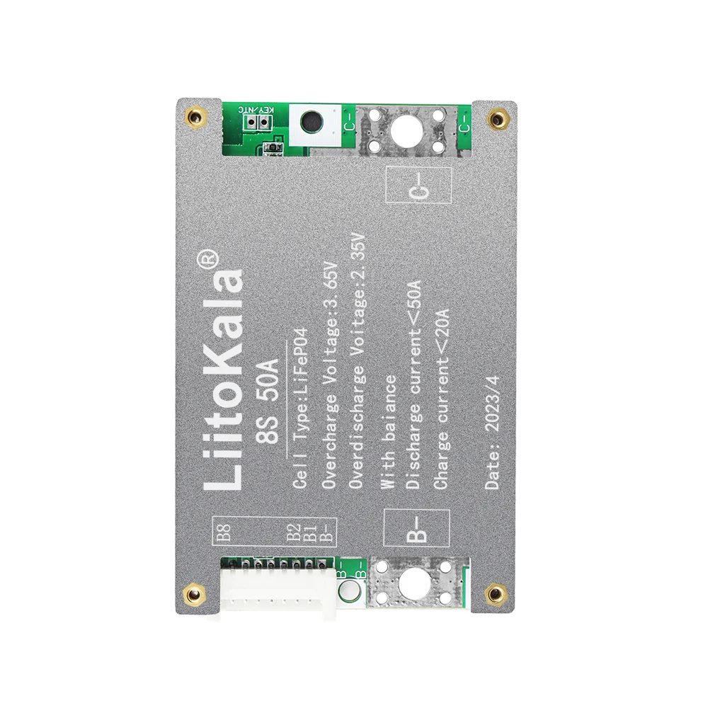 LiitoKala 8S-24V50A-BMS LiFePO4 Battery Balance Charge Board Equalizer NTC Temperature Protection Equalizador For Escooter/Ebike