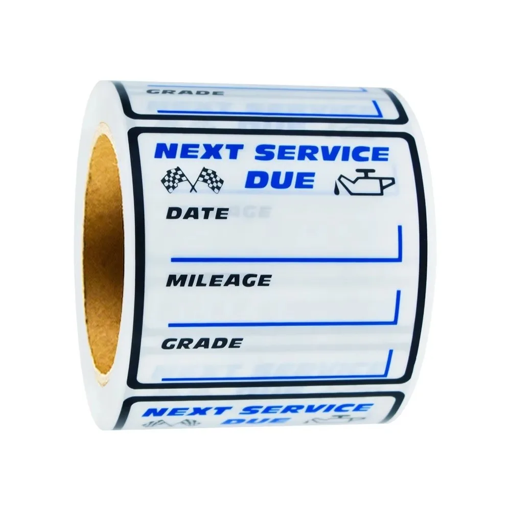 Clear Transparent Surface Oil Change Sticker Easy Removable Feature Static Adsorption Design Maintenance Reminder Label