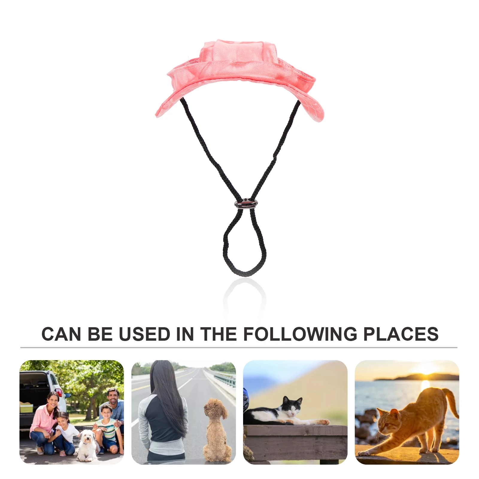 

Puppy Sun Hats Fashionable Dog Bucket Hat Uv Protection for Small Pets Adjustable Outdoor Activity Party Photo Accessory