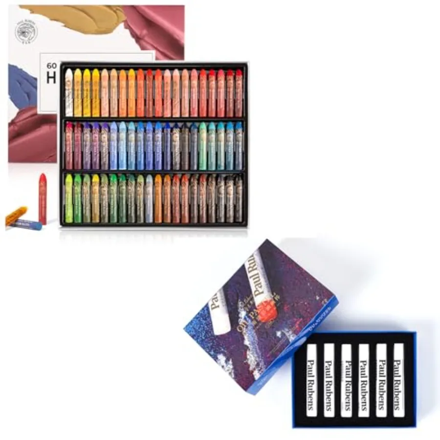 

60 Vibrant Colors Oil Pastel Set 6 White Oil Pastel Set