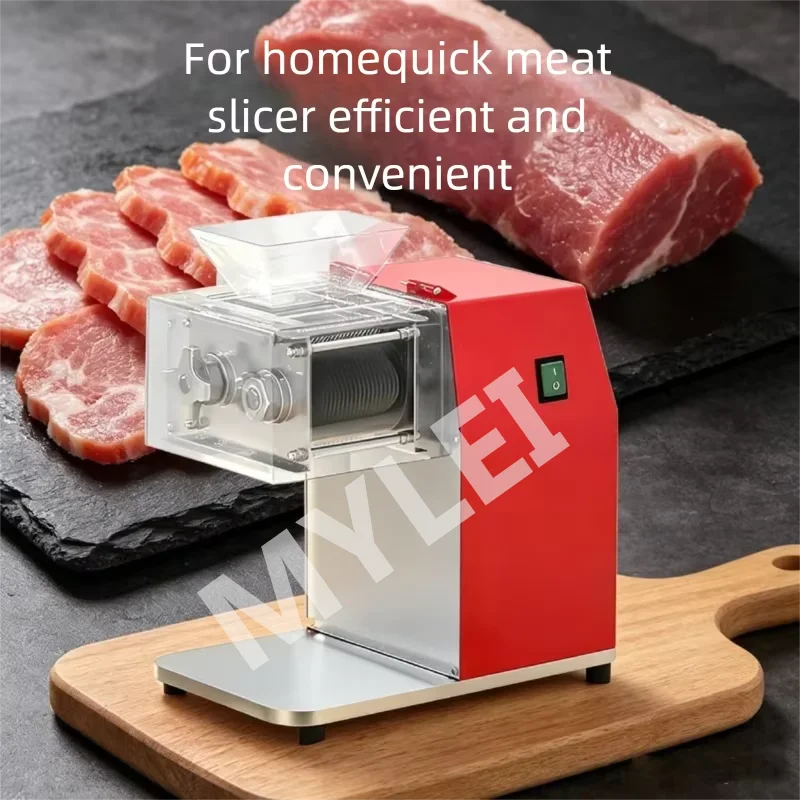 New Electric Adjustable Automatic Meat Slicer 220V for Fruit   Vegetable Poultry Cutting