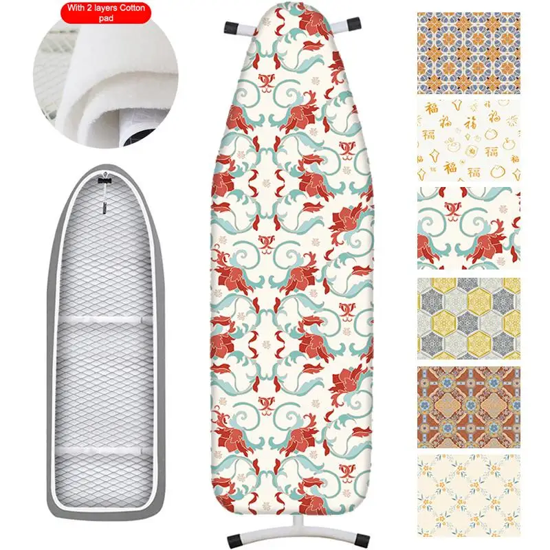 ~Ironing Board Cloth With Cotton Pads Heat Resistant Decorative Ironing Board Cover Universal Laundry Supplies