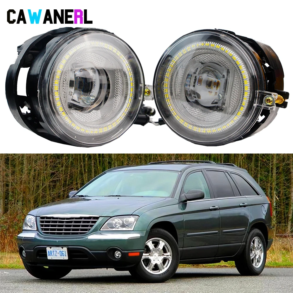 2 X Angel Eye LED Gruppo fendinebbia per Chrysler Pacifica 2005 2006 2007 2008 Canbus 9005 H10 Auto Nebbia Lampada di marcia diurna DRL