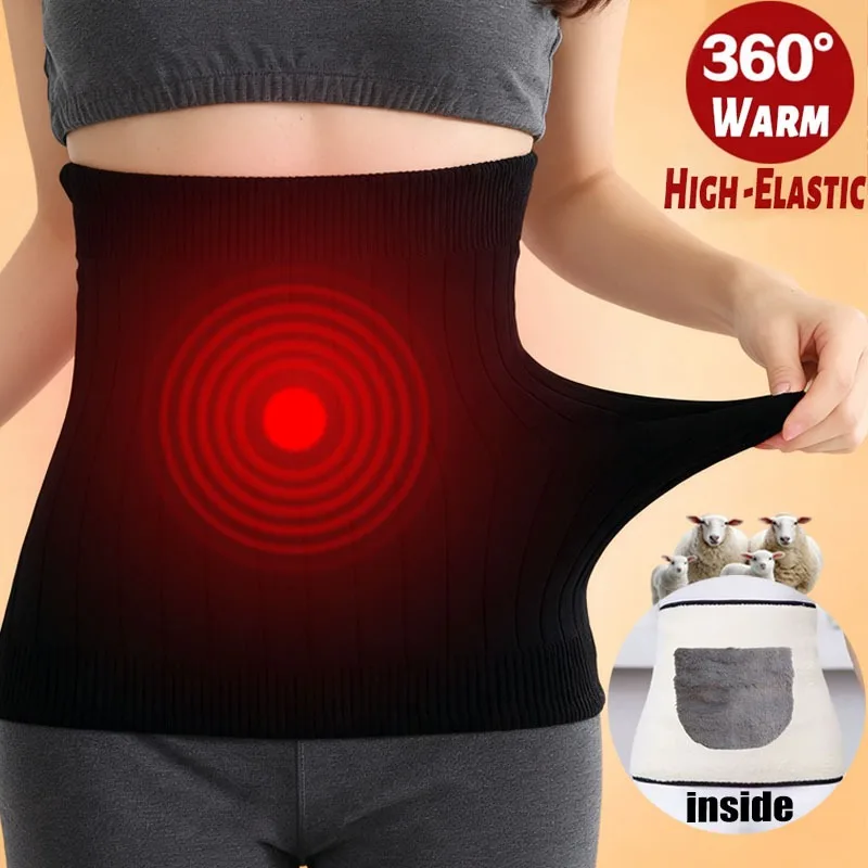 

Термальный поясной ремень для холодной погоды, унисекс, на флисовой подкладке, поддержка спины, искусственный кроличий мех, зимний теплый пояс для использования в помещении и на открытом воздухе