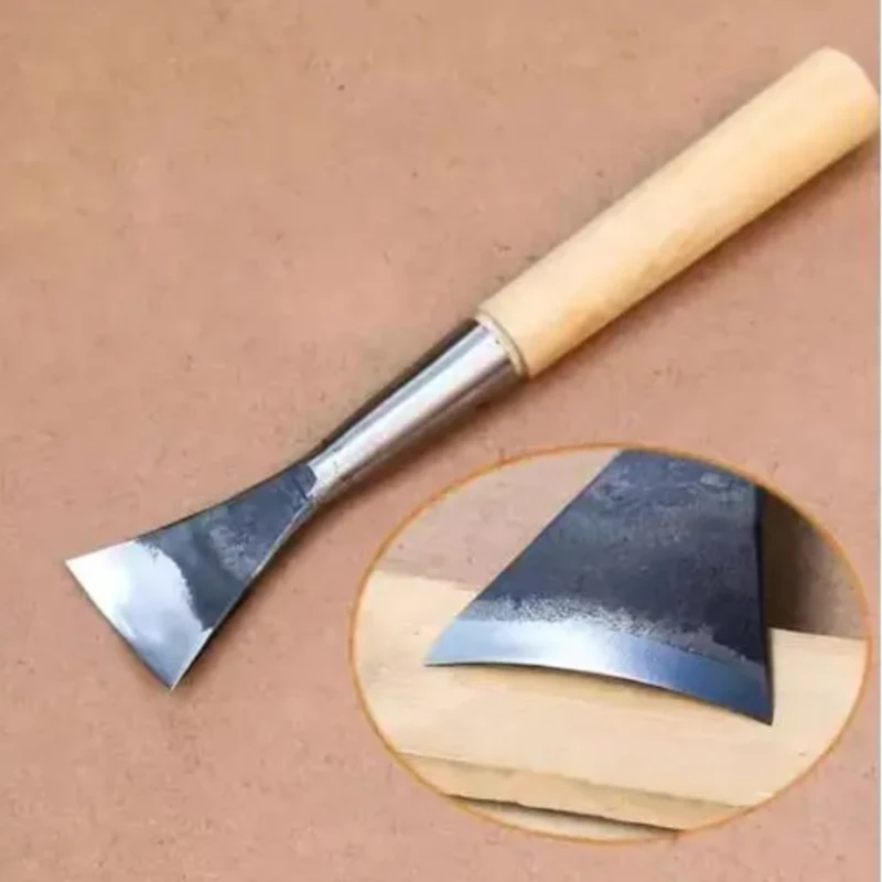 Extra Large 50mm Wide Handmade Woodworking Carving Knives Round Chisel Woodworking Tools for Carving