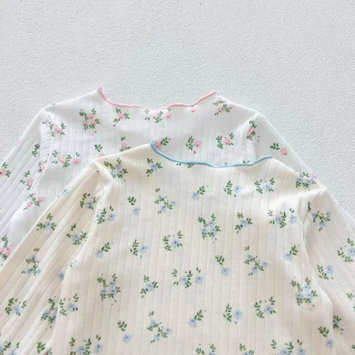 Kinder-Schlafbekleidung Blumenmuster Pyjama-Set 2-teilig Frühling Langarm Mädchen-Anzüge Hautfreundliche Kinder-Innenbekleidung – Detail 7