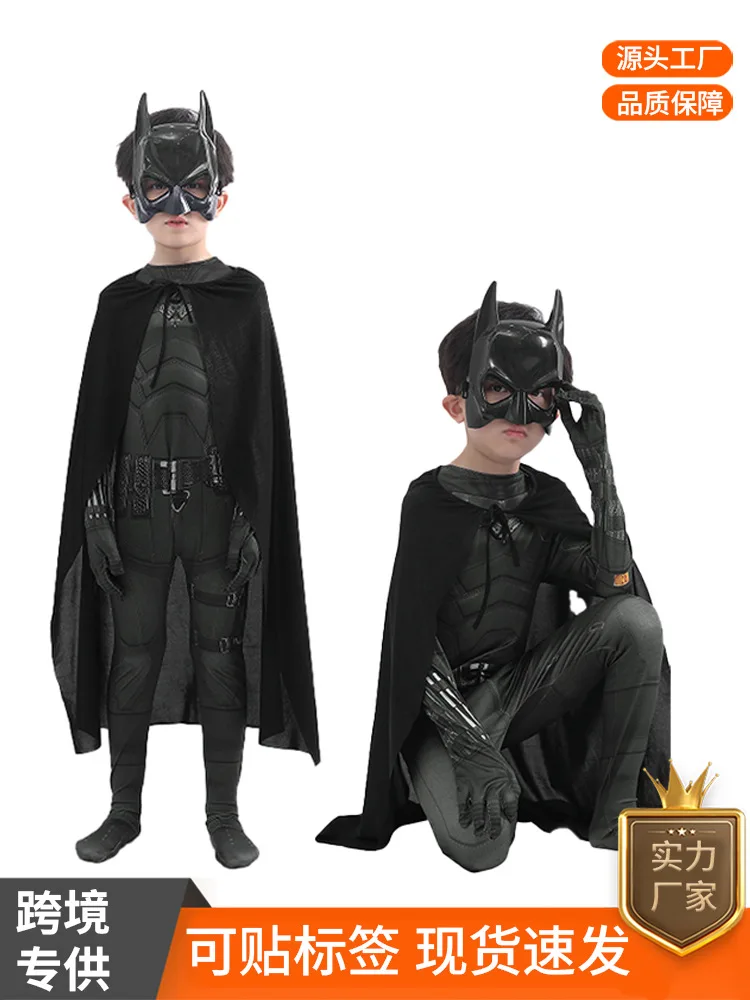 Adult Bat Super Hero Costume Men Bat Mask Knight Cosplay Jumpsuit With Cape Outfit for Halloween Party Bodysuit